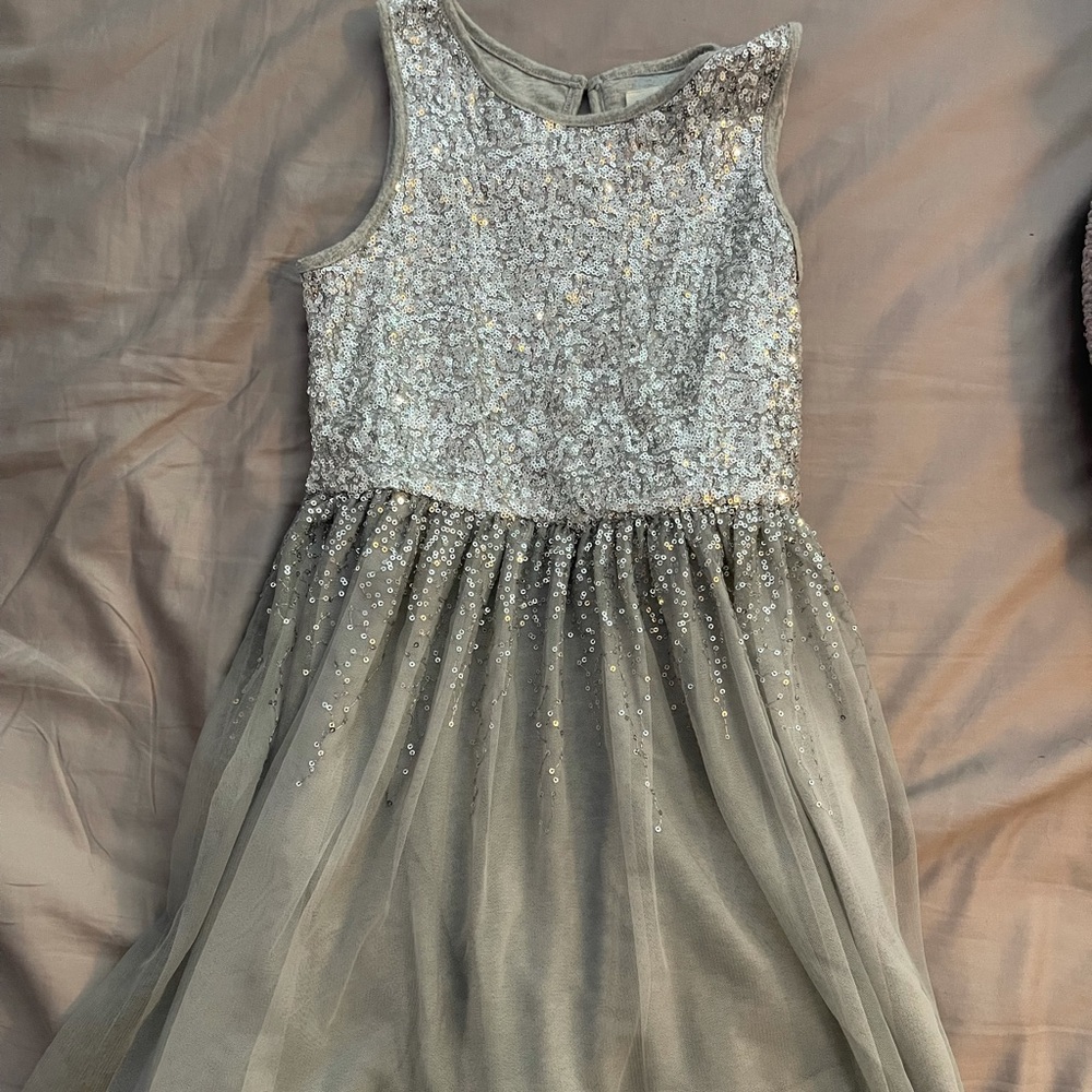 Grey Gap medium dress with silver sequins.